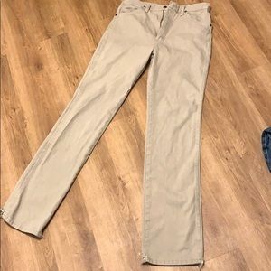 Wrangler Men’s Cowboy Cut slim fit khaki jeans